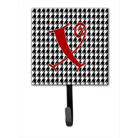 Carolines Treasures Letter X Initial Monogram - Houndstooth Black Leash Holder Or Key Hook CJ1035-XSH4